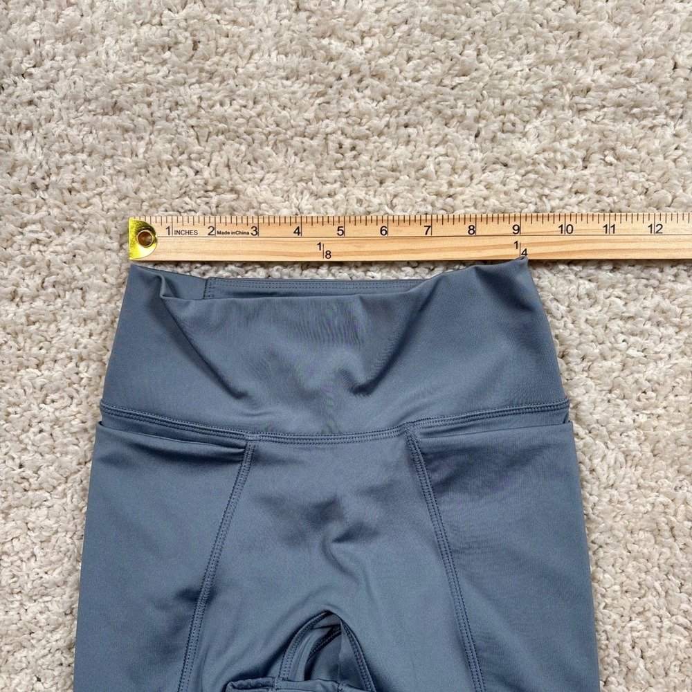 Fabletics High Waisted Moto Leggings Slate Gray‎ XXS Pockets Athletic Workout - Picture 5 of 8
